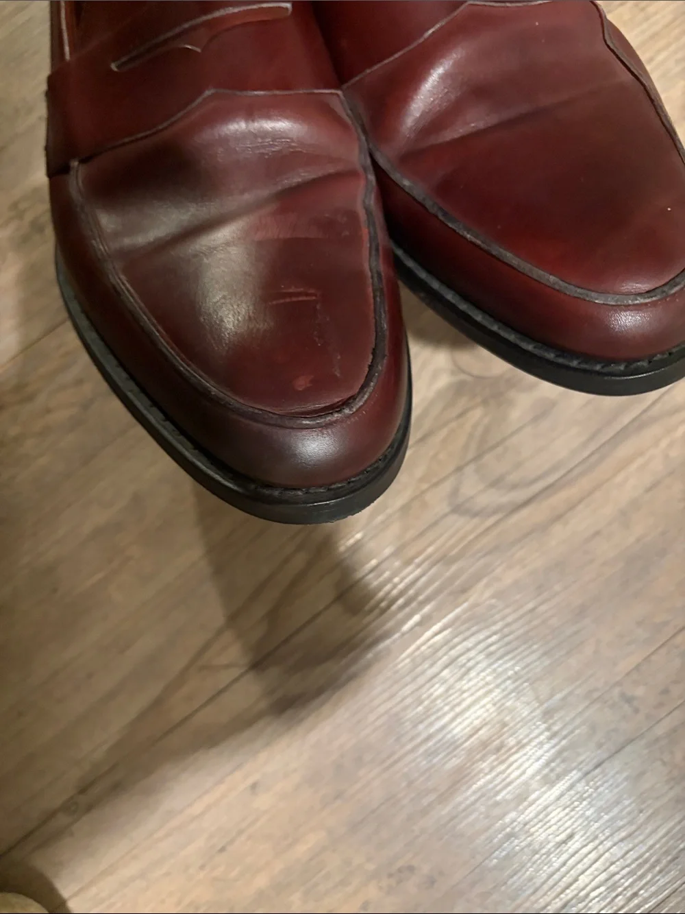 Allen Edmonds Men’s Oxblood Leather Penny Loafers